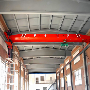Kran Overhead Single Girder Tipe Kotak Listrik Bersertifikat CE ISO dengan Pengangkat Tali Kawat - Product Image 2