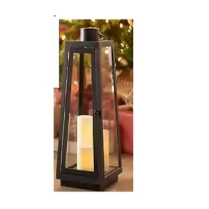 Titrek LED mum ile taşınabilir plastik elektrikli Vintage Mini fener dekoratif