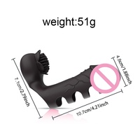 Vibrateur à doigts avec brosse, double moteur, 10 modes, portable, 2 manchons pour doigts, stimulation du point G, en silicone, rechargeable par USB, OEM ODM, logo personnalisé