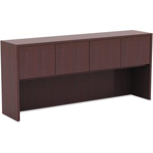 Alera Valencia Series Mueble de madera de caoba con puertas, 4 compartimentos, 70.63w x 15d x 35.38h, organizador de escritorio y cajones - Product Image 2