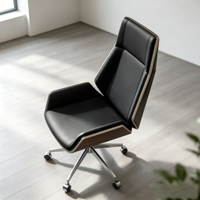 Chaise de bureau ergonomique à dossier haut, pivotante, en cuir, pour manager, siège de bureau réglable, chaise de travail informatique
