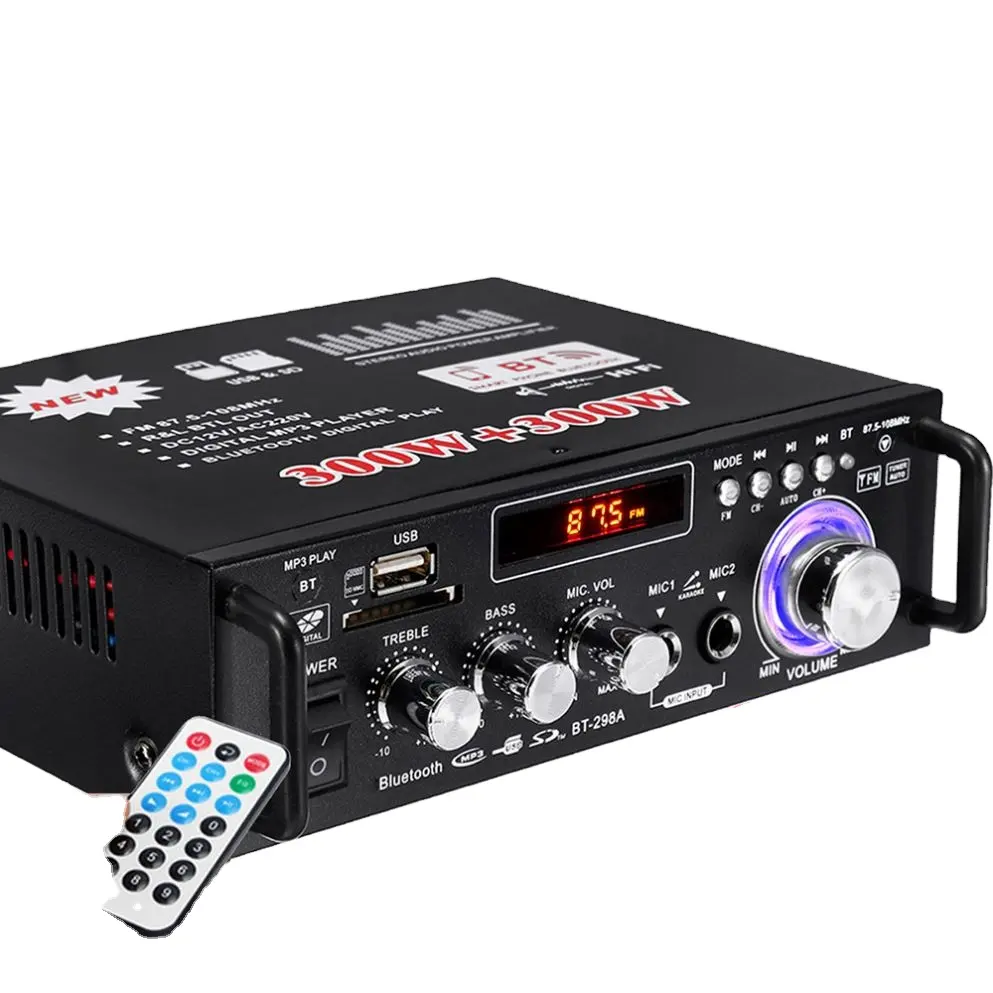 Bộ Khuếch Đại Âm Thanh Cho Xe Hơi Chuyên Nghiệp, Bộ Khuếch Đại Âm Thanh Mini Radio FM 2CH Cho Rạp Hát Tại Nhà Công Suất Âm Thanh Nổi