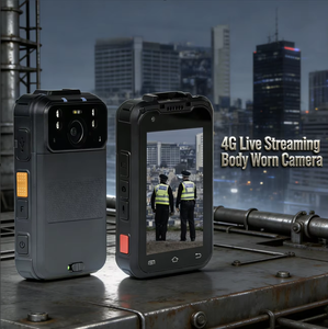 Caméra corporelle 4G avec PTT, EIS anti-tremblement, WiFi, streaming RTSP 2K <span class=keywords><strong>en</strong></span> direct, Bluetooth, alarme SOS, GPS pour <span class=keywords><strong>la</strong></span> sécurité et <span class=keywords><strong>la</strong></span> surveillance routière - Product Image 1