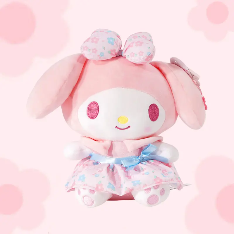 Hot Selling Genuine Stuffed Plush Senrio HK KT Pluches Pink Peach Blossom Adorable Pocha Kuromelo Valentines Gift Birthday Gift