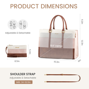 LOVEVOOK Set di Borse da <span class=keywords><strong>Donna</strong></span> dal Design Elegante, Borse da <span class=keywords><strong>Ufficio</strong></span> <span class=keywords><strong>per</strong></span> Signore, <span class=keywords><strong>Borsa</strong></span> a Tracolla Impermeabile di Lusso, <span class=keywords><strong>Borsa</strong></span> Tote <span class=keywords><strong>per</strong></span> Laptop da <span class=keywords><strong>Donna</strong></span> - Product Image 3