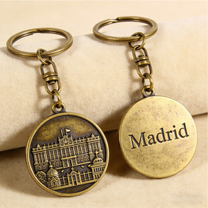 Llaveros de Metal con Logotipo Personalizado al por Mayor, Llavero de Recuerdo de <span class=keywords><strong>Madrid</strong></span>, España - Product Image 1