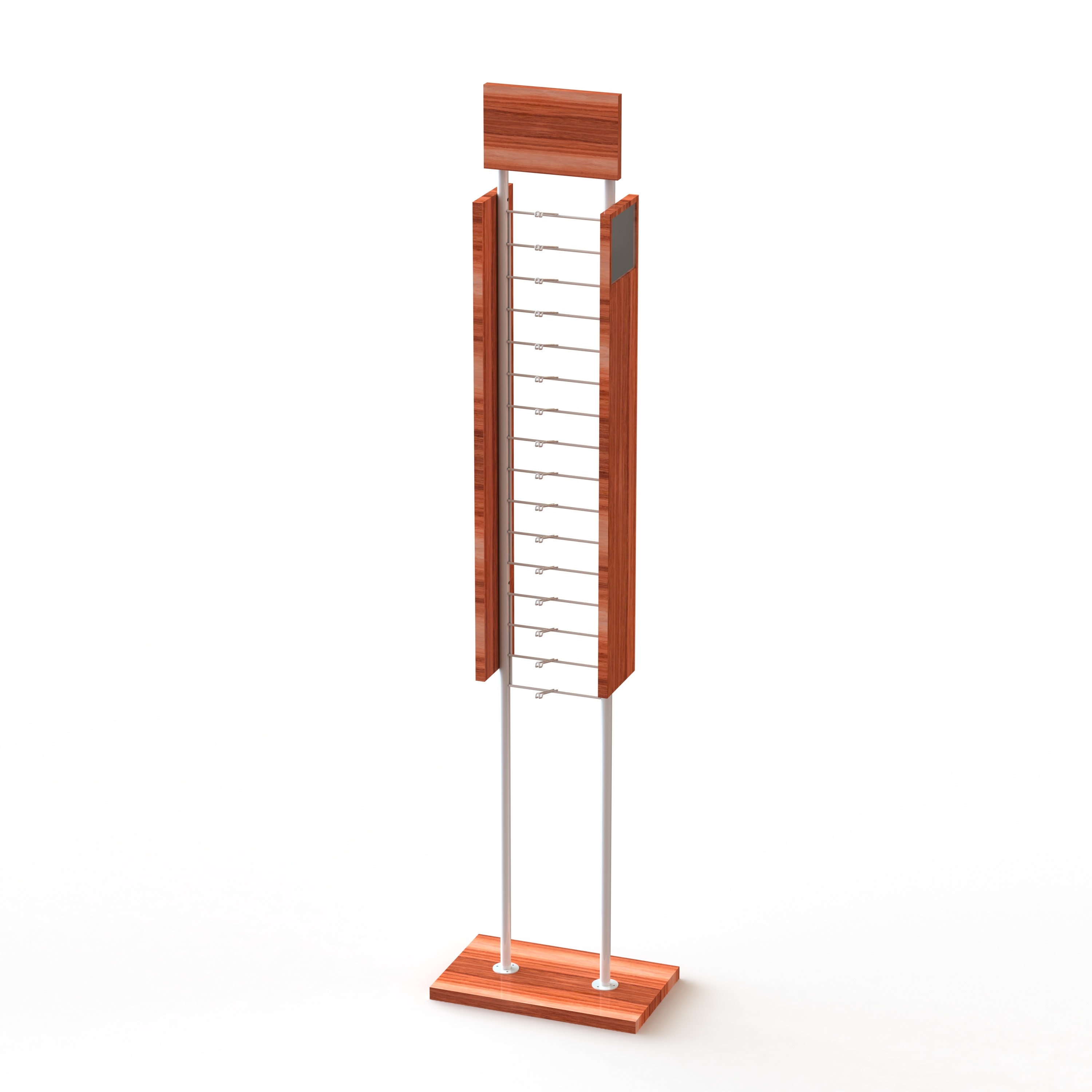 Glasses Cheap Metal Hooks Floor Stand with MDF Base Eye wear Display Rack