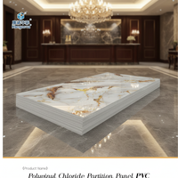 Panneau mural de salle de bain en PVC à motif marbre, ignifuge et imperméable, pour usage hôtelier et commercial, avec revêtement UV brillant