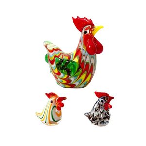 Adornos de Cristal con Forma de Pollo, Gallo y Pollito, Estilo Japonés, Creativos, Coloridos, Figuras de Animales para Decoración del Hogar y Sala de Estar - Product Image 1