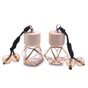 Hanging <strong>Car</strong> air Freshener Perfume <strong>Diffuser</strong> Empty Bottle <strong>Refillable</strong> Colorful Glass Essential Bottle 8ml - Product Image 1