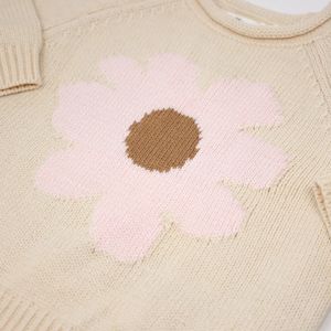 Custom <strong>Daisy</strong> Flower Jacquard Crew Neck Sweaters Fall Girls Children Knit Sweater <strong>Jumper</strong> Tops - Product Image 6