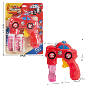 Phim hoạt hình xe cứu hỏa bong bóng Súng không có pin cần ma sát cháy động cơ xà phòng thổi bong bóng máy - Product Image 5