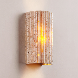 Applique murale LED jaune style Wabi Sabi japonais, effet pierre de grotte jaune, pour chambre, chevet, mur de fond et passage - Product Image 1