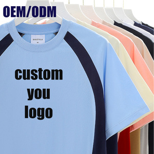 Camiseta de algodón personalizada con hombros caídos, suministro de prendas personalizadas, camiseta casual con cuello redondo, camiseta personalizada con estampado para hombre. - Product Image 3