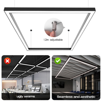 PULUOTI Profilé LED en aluminium à raccordement rapide pour éclairage linéaire, diffuseur de lumière pour bandes LED, éclairage commercial