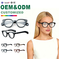 Directo de fábrica Retro Acetato Gafas Marcos Estilo Europeo Americano Venta al por mayor Gafas ópticas para Mujeres Hombres