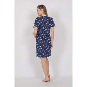 Camisón de Maternidad para Mujer, Jersey Transpirable, Silueta Recta, Azul con Estampado - Product Image 2