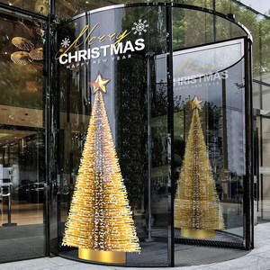 Nouvel an arbre <span class=keywords><strong>de</strong></span> noël décoration fenêtre Grilles centre commercial hôtel porte en verre autocollants élégant noël fenêtre décorations - Product Image 4