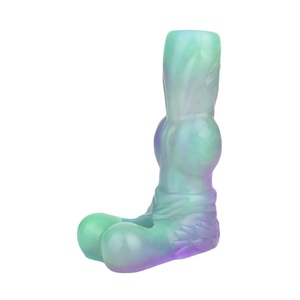 Open Head Wolf Penis Sleeve Enlarger Luminous Silicone <b>Dildo</b> Sleeve Male Penis Girth Extender with Cock Ring Reusable Sex Toys - Product Image 4