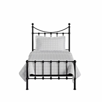 Cadre de lit en métal de style européen lit double transformable à montage facile tissu d'ameublement maison hôtels écoles appartements