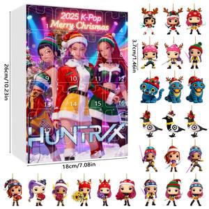 Calendario dell'Avvento Natalizio KPOP <span class=keywords><strong>Demon</strong></span> Slayer Girl Group, Scatola a Sorpresa, Ornamenti per Albero di Natale, Ciondolo in Acrilico - Product Image 6