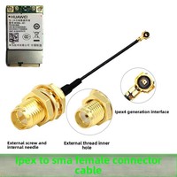 Câble adaptateur OEM IPEX vers SMA à filetage externe et trou interne, modèle 202001102, pour connexion de routeur WiFi/GSM/GPS/module 4G