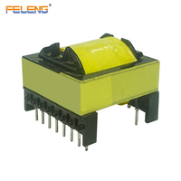 Bobine de puissance LED SMPS à montage sur circuit imprimé, transformateur haute fréquence à noyau de ferrite horizontal FELENG ETD39
