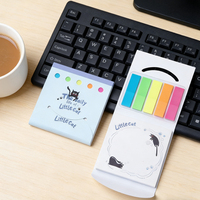 Produk Alat Tulis Baru XINLE, Stiker Kertas PET 5 Warna, Perekat Sendiri, Set Catatan Tempel Lucu, Custom 2 in 1 Sticky Notes Memo Pads