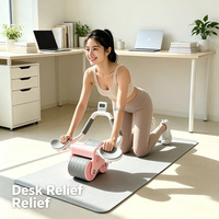 Rodillo Abdominal Profesional con Rebote Automático para Ejercicios en Casa, para Hombres y Mujeres Adultos, Ejercicio Abdominal Deslizante