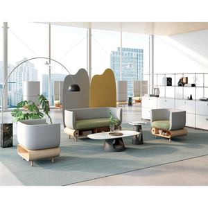 Sillón de Oficina Moderno y Lujoso con Respaldo Alto Acústico para 2 Personas, Muebles de Oficina para Visitantes JT con Respaldo Alto JT - Product Image 1