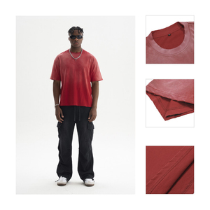 Manufacturer Wholesale Custom Logo T shirt High Quality 230G 100% Cotton Acid Wash T-Shirts Oversized <b>Tshirt</b> with Design - Product Image 4