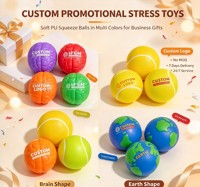 Balle anti-stress en PU en forme de globe avec logo personnalisé, jouet souple à presser pour soulager les mains, carte du monde, exercice manuel, enseignement, cadeau promotionnel d'entreprise