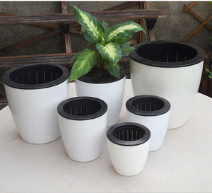 <span class=keywords><strong>Maceta</strong></span> de riego automático con logotipo, <span class=keywords><strong>maceta</strong></span> china de plantación sencilla personalizada para decoración de jardín interior y <span class=keywords><strong>exterior</strong></span>, blanca y moderna, 63g - Product Image 3