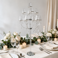 Porte-bougie en verre cristal, décoration de mariage, fournitures de décoration de Noël, vaisselle de fête, décorations de table, cadeaux, artisanat