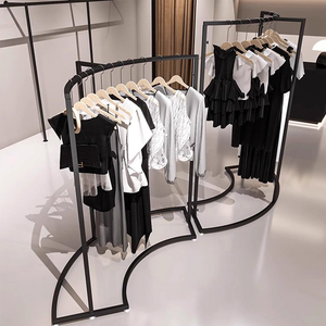 Đường cong hình dạng màu đen của phụ nữ quần áo hiển thị giá quần áo cửa hàng Kệ triển lãm thương mại quần áo hiển thị đứng - Product Image 3