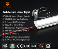 Profilé en aluminium pour éclairage LED encastré sous comptoir de cuisine, profil bas