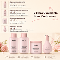 Kit de soin des boucles SILU Private Label 4 en 1, shampoing et après-shampoing hydratant anti-frisottis pour cheveux bouclés