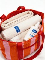 Bolsos de Hombro Personalizados de Algodón con Rayas, Gran Capacidad, para Toallas, Viajes, Playa, Bolsos de Mano Suaves para Mujer