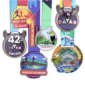 Médailles créatives personnalisées en or et en argent pour le marathon, la course à vélo, l'athlétisme, le karaté, les sports de combat - Product Image 6