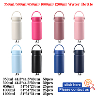 TY OEM logo kustom 350ml 500ml 650ml 1000ml 1200ml ml botol air panas terisolasi baja tahan karat dengan pegangan