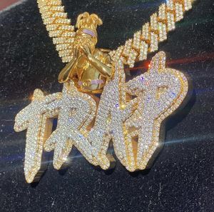 Katı <span class=keywords><strong>10K</strong></span> altın özel adı Hip Hop takı buzlu Out takı Moissanite kolye kolye - Product Image 2