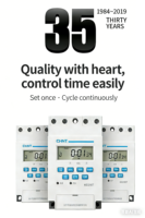 Interruptor de Control de Tiempo Inteligente Chint Timer KG316T 220V 10A IP20 para Alumbrado Público, Bomba de Agua y Alimentación de Vallas Publicitarias