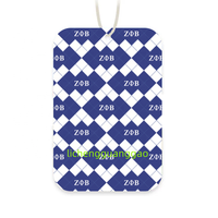 Désodorisant de voiture ZPB Zeta Phi Beta, promotionnel, vente en gros, personnalisable avec n'importe quel logo, désodorisant de voiture carré personnalisé pour sororité