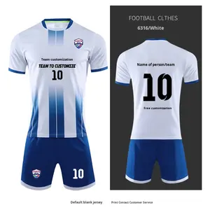 Camisa de Futebol Personalizável em Malha de Secagem Rápida, Manga Curta, Padrão Sólido, Uniforme de Futebol por Atacado - Product Image 6