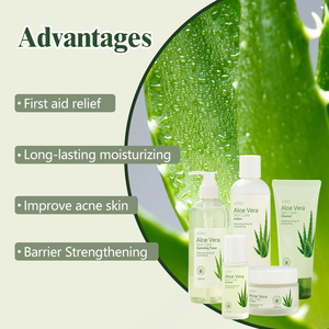 Ensemble de soins de la peau à l'aloe vera naturel coréen OEM <span class=keywords><strong>Lotion</strong></span> et toner à l'extrait d'aloe vera hydratant et apaisant <span class=keywords><strong>pour</strong></span> produits <span class=keywords><strong>pour</strong></span> le <span class=keywords><strong>visage</strong></span> - Product Image 3