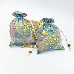 Colorful Cotton Bags for Clothing Embroidered Screen Printed Gilded Star Moon Hot Stamping Jewelry <b>Candy</b> Gift Packaging Storage - Product Image 1