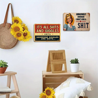 Juego de Letreros Metálicos Retro con Diseño de Chicas Pin-up, Decoración de Pared con Frases Divertidas para Cuarto de Hombre o Bar