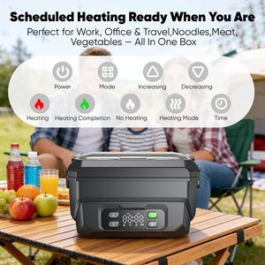 Bencircle E07 Cordless Heated Lunch Box 1.5L Portable Electric Food <b>Warmer</b> with 22500mAh Battery, Stainless Steel Container - Product Image 4