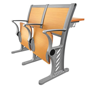 Custom Design moderno in legno Auditorium sedia in lega di alluminio pieghevole università sala conferenze posti a sedere per uso scolastico pranzo - Product Image 3