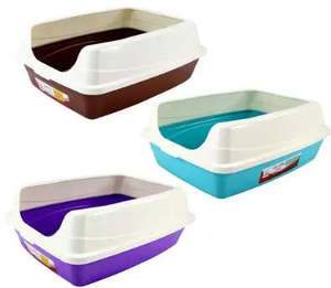 Großhandel Kunststoff Halbgeschlossene Offene Extra Große Robuste Katzentoilette mit Schaufel Katzen-Haustierzubehör - Product Image 2